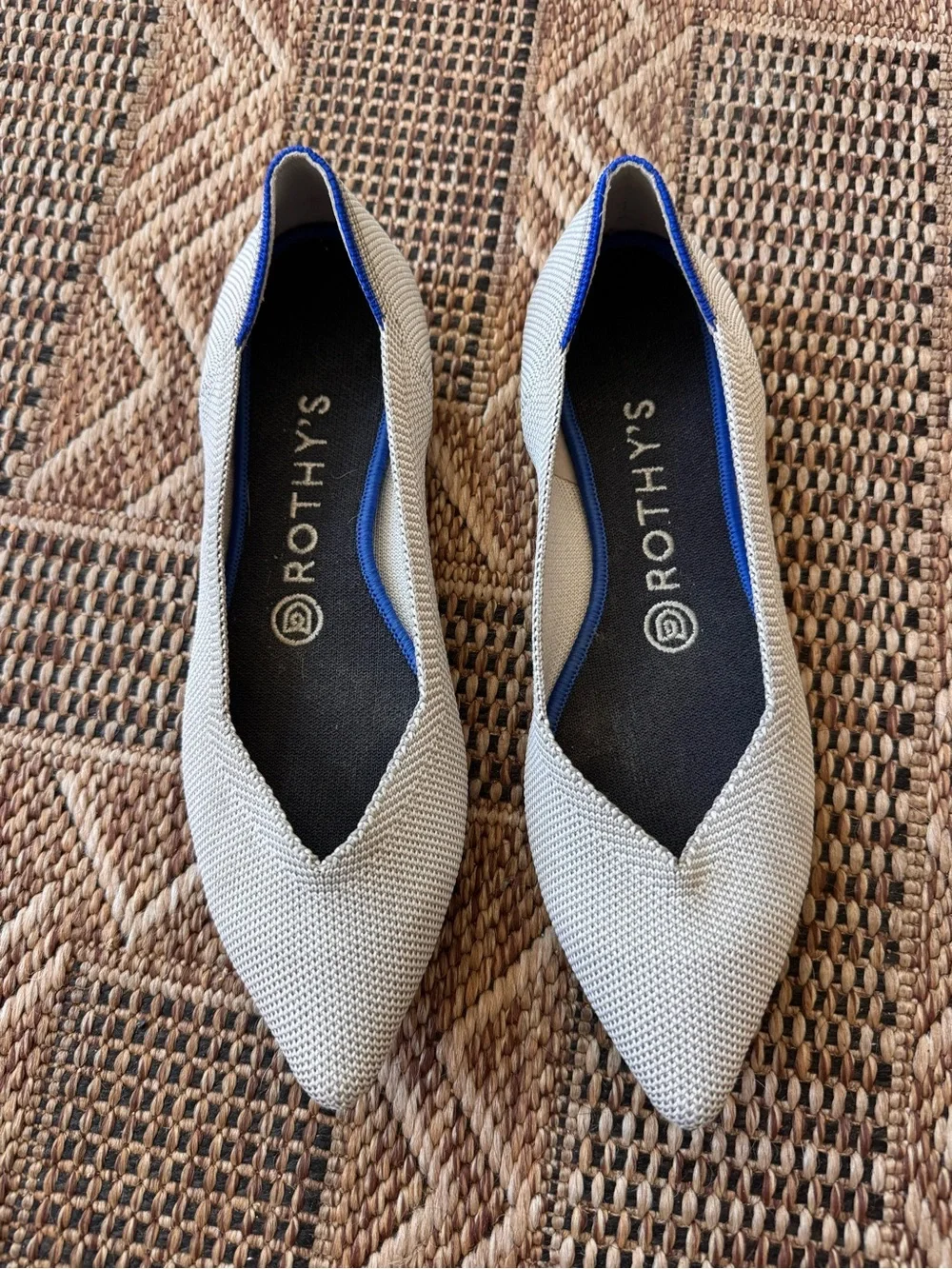 ROTHY'S The Point Grey Flats Light Gray Size 7